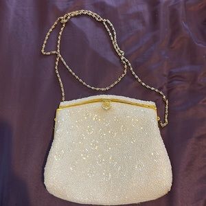 Vintage beaded crossbody purse